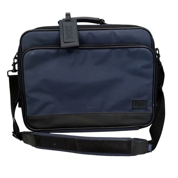 Vtg IBM CompuNote Notebook Laptop Canvas Carry Case 16" Crossbody Strap - Picture 5 of 15